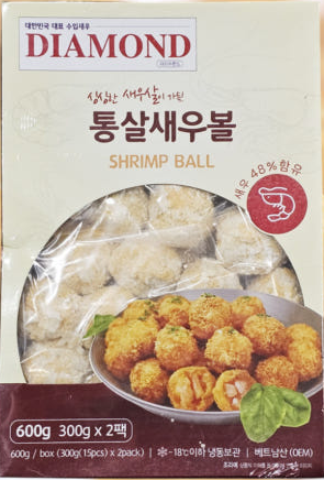 다이아몬드 통살 새우볼 600g