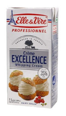 엘르앤비르 엑설런스 휘핑크림(동물성) 1L