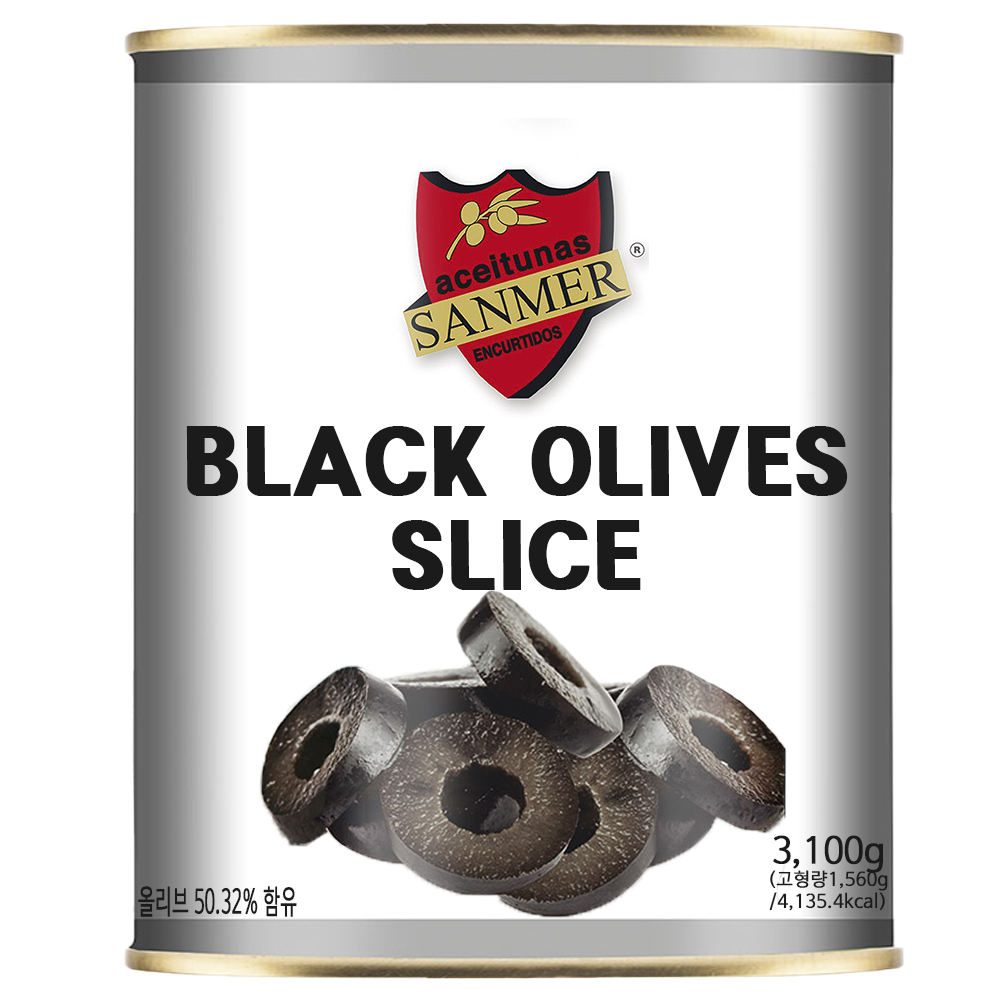 산머 블랙올리브(슬라이스) 3.1kg